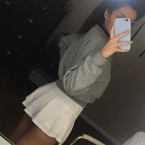 White tennis skirt
